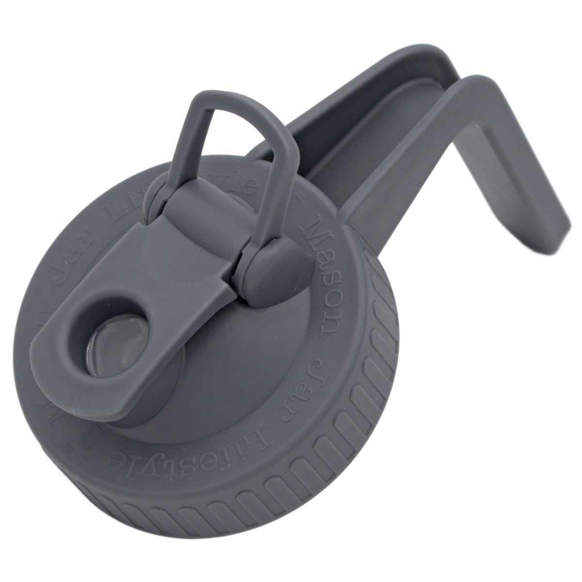 Regular mouth charcoal grey pitcher lid for Mason jars.