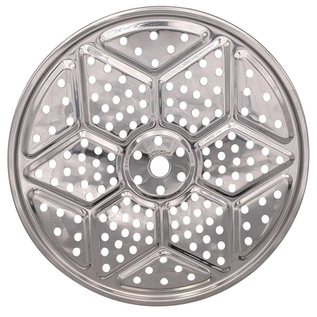 Round perforated stainless steel flower frog lid insert