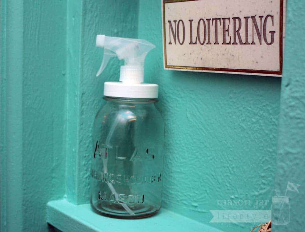 Adapta cap for regular mouth Mason jars on shelf