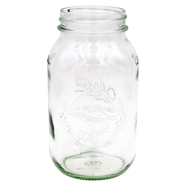A quart 32oz Azure Mason jar.