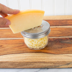 Grater shredder lid cheese parmesan kitchen props wide mouth staged