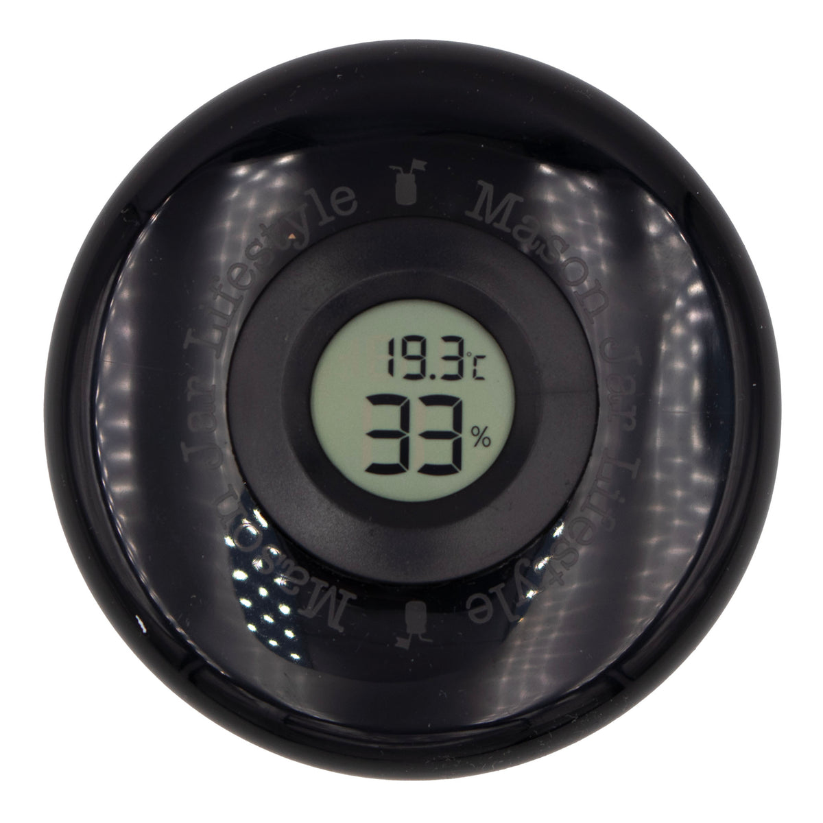 Humidor hygrometer humidity monitor display lid wide mouth on white