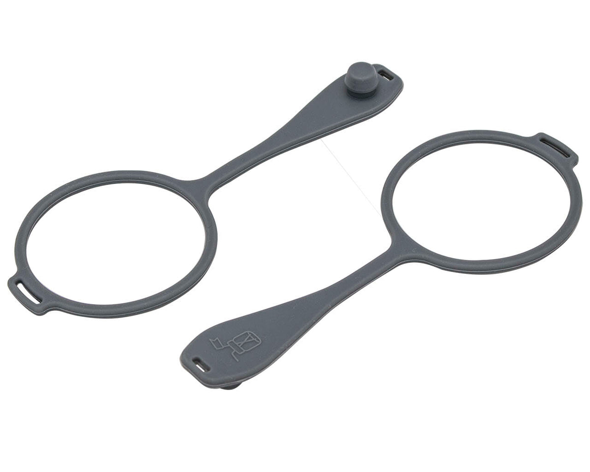 Silicone straw hole tumbler leak proof plug stopper strap charcoal gray 3