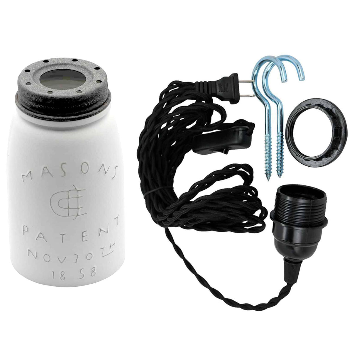 Pendant light kit plug in patent 1858 barn roof lighting lid main