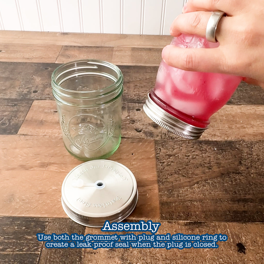 Unboxing video and putting the lid on a Mason jar.